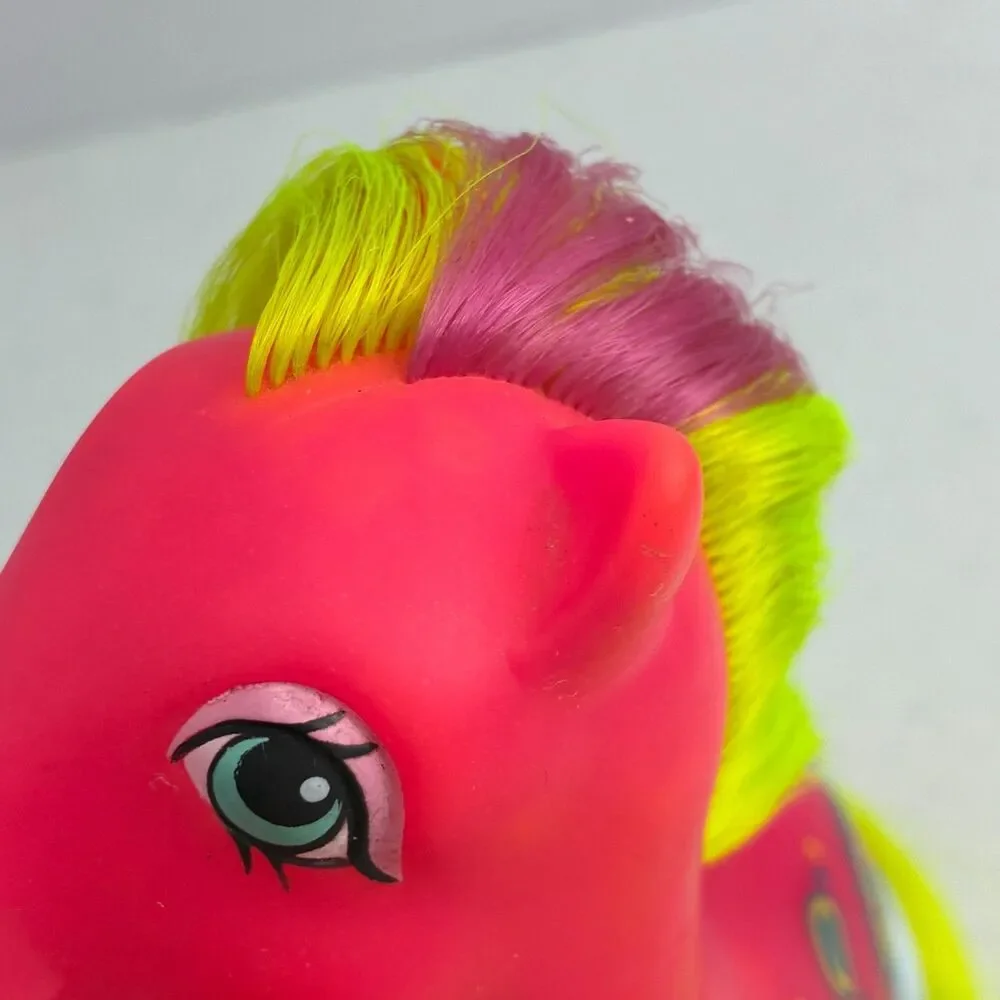 VTG G1 My Little Pony Rockin Beat Sweet Notes Pink Yellow Crimped Hasbro 1990